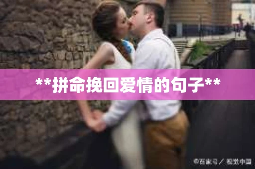 **拼命挽回爱情的句子**