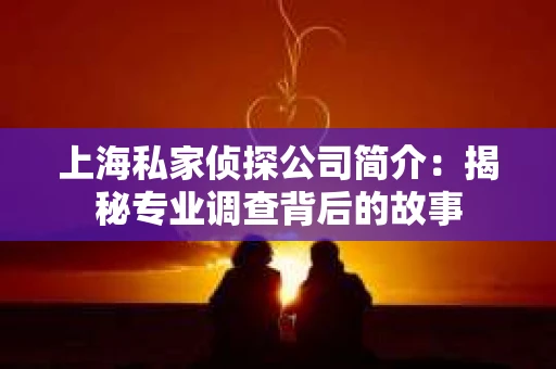 上海私家侦探公司简介：揭秘专业调查背后的故事
