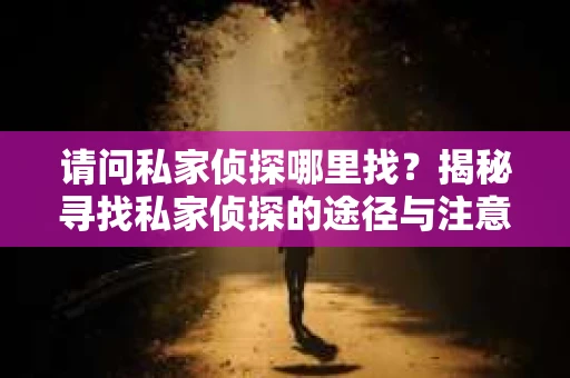 请问私家侦探哪里找？揭秘寻找私家侦探的途径与注意事项