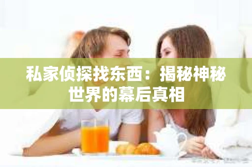私家侦探找东西：揭秘神秘世界的幕后真相