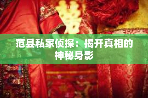 范县私家侦探：揭开真相的神秘身影