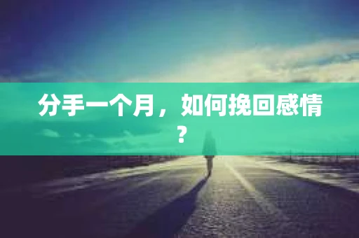 分手一个月，如何挽回感情？