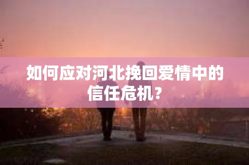 如何应对河北挽回爱情中的信任危机？