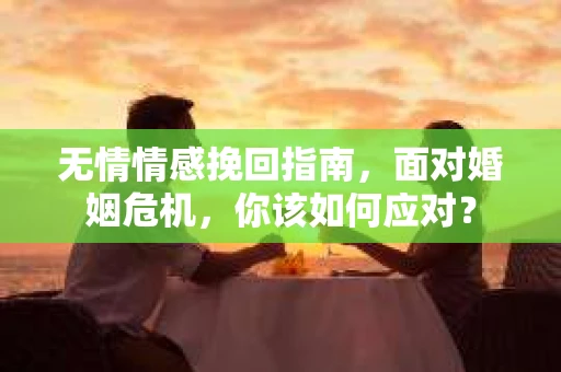 无情情感挽回指南，面对婚姻危机，你该如何应对？