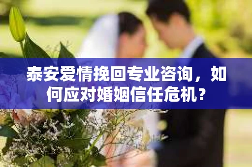 泰安爱情挽回专业咨询，如何应对婚姻信任危机？